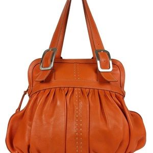 Cole Haan Orange Ruched Bag